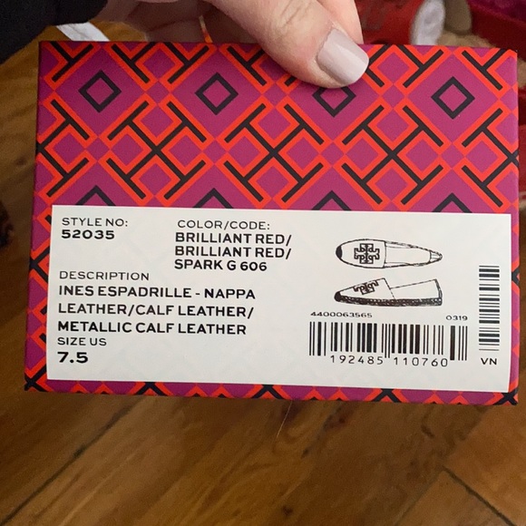 Tory Burch Red Ines Espadrille - Picture 8 of 8